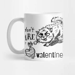 Funny Cat with Anti-valentine Text Mug